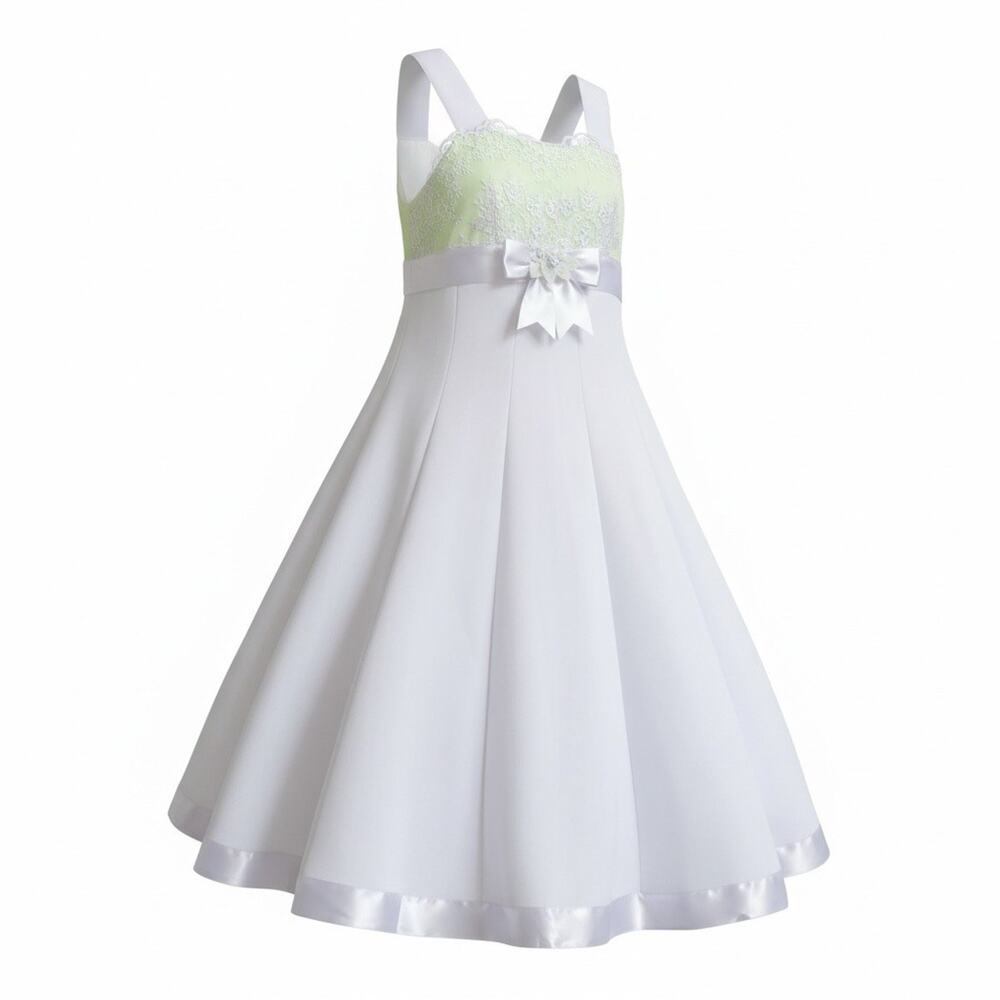 Bonnie Jean Girls Dress Size 7 Lavender Green Spring Easter Wedding
